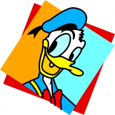 Donald Duck Logo 27 custom vinyl decal