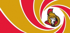 007 Ottawa Senators logo heat sticker