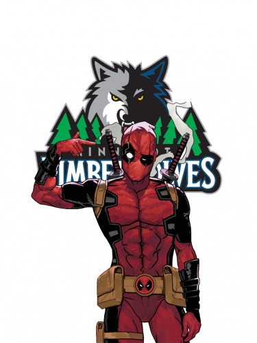 Minnesota Timberwolves Deadpool Logo heat sticker