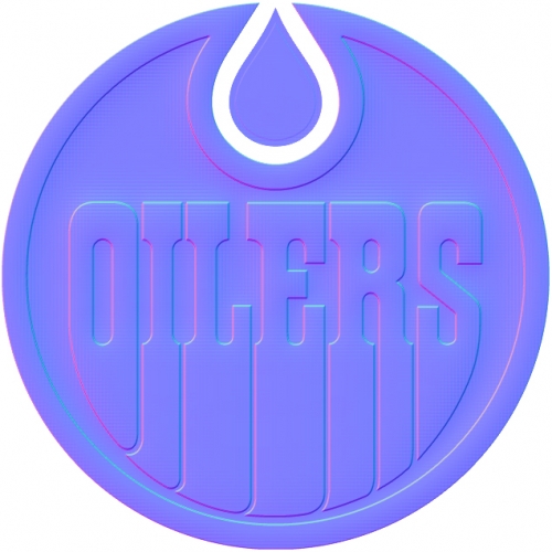 Edmonton Oilers Colorful Embossed Logo heat sticker