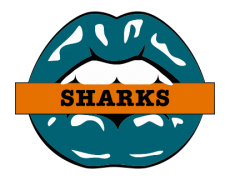 San Jose Sharks Lips Logo custom vinyl decal