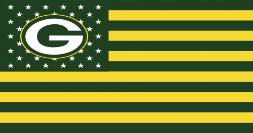 Green Bay Packers Flag001 logo heat sticker