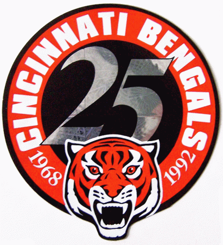 Cincinnati Bengals 1992 Anniversary Logo custom vinyl decal