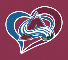 Colorado Avalanche Heart Logo heat sticker
