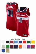 Washington Wizards Custom Letter and Number Kits for Icon Jersey Material Twill