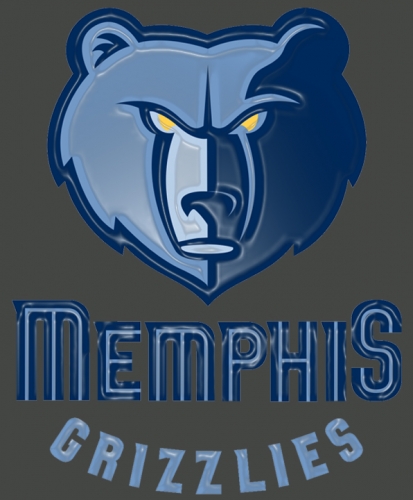 Memphis Grizzlies Plastic Effect Logo custom vinyl decal