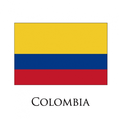 Colombia flag logo custom vinyl decal