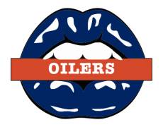 Edmonton Oilers Lips Logo heat sticker