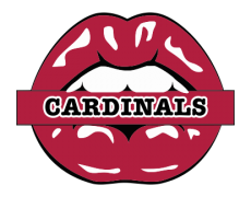 Arizona Cardinals Lips Logo heat sticker