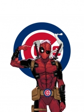 Chicago Cubs Deadpool Logo heat sticker