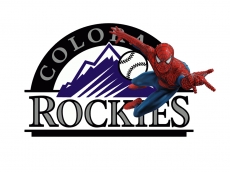 Colorado Rockies Spider Man Logo heat sticker