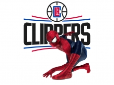 Los Angeles Clippers Spider Man Logo heat sticker