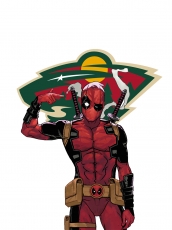 Minnesota Wild Deadpool Logo custom vinyl decal