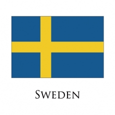 Sweden flag logo heat sticker
