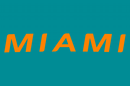 Miami Dolphins 2013-Pres Wordmark Logo 01 heat sticker