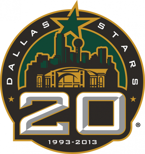 Dallas Stars 2012 13 Anniversary Logo custom vinyl decal