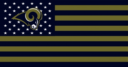 Los Angeles Rams Flag001 logo heat sticker