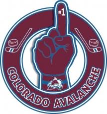 Number One Hand Colorado Avalanche logo heat sticker