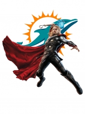 Miami Dolphins Thor Logo heat sticker