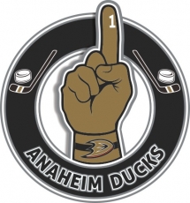 Number One Hand Anaheim Ducks logo custom vinyl decal