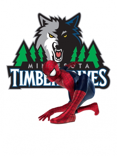 Minnesota Timberwolves Spider Man Logo heat sticker