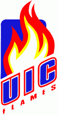 Illinois-Chicago Flames 1992-2007 Primary Logo heat sticker