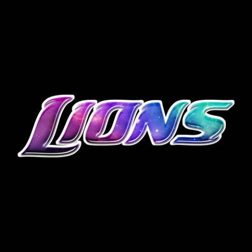 Galaxy Detroit Lions Logo heat sticker