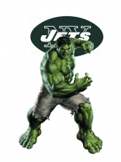 New York Jets Hulk Logo heat sticker