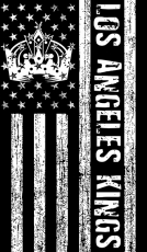 Los Angeles Kings Black And White American Flag logo heat sticker