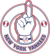 Number One Hand New York Yankees logo custom vinyl decal