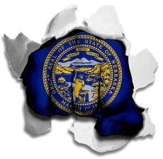 Fist Nebraska State Flag Logo custom vinyl decal