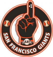 Number One Hand San Francisco Giants logo custom vinyl decal