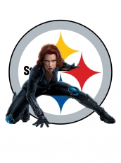 Pittsburgh Steelers Black Widow Logo heat sticker