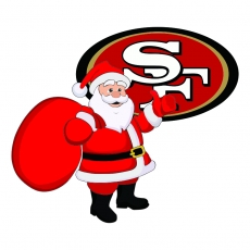 San Francisco 49ers Santa Claus Logo heat sticker