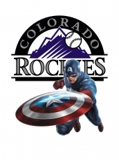 Colorado Rockies Captain America Logo custom vinyl decal