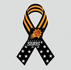 Phoenix Suns Ribbon American Flag logo custom vinyl decal