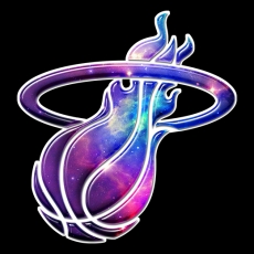 Galaxy Miami Heat Logo heat sticker
