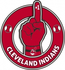 Number One Hand Cleveland Indians logo custom vinyl decal