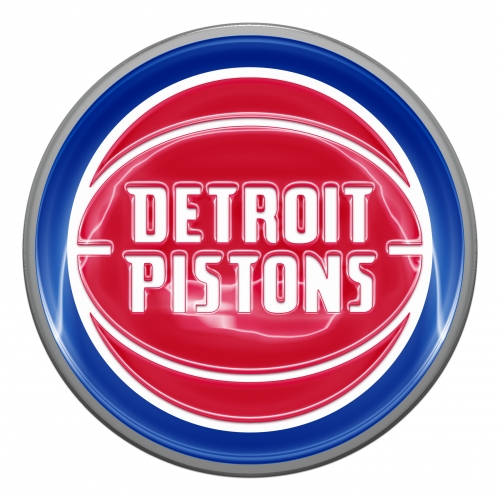 Detroit Pistons Crystal Logo heat sticker