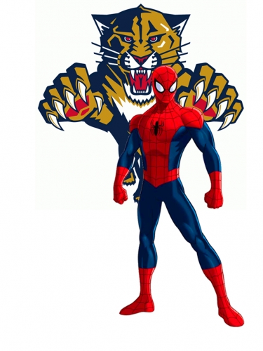 Florida Panthers Spider Man Logo heat sticker