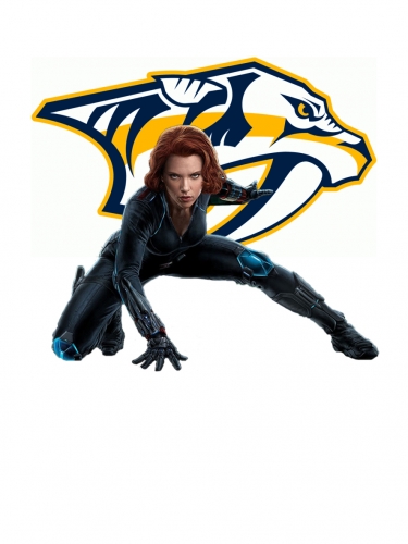 Nashville Predators Black Widow Logo custom vinyl decal