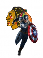 Chicago Blackhawks Captain America Logo heat sticker