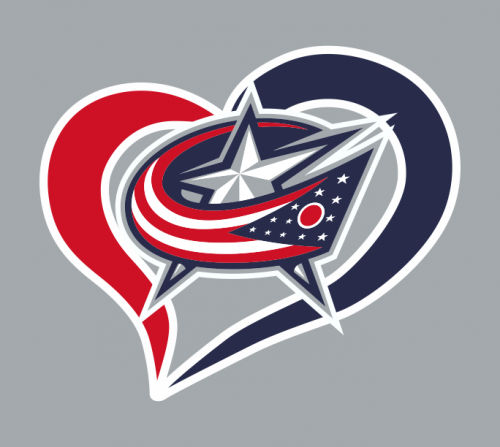 Columbus Blue Jackets Heart Logo custom vinyl decal