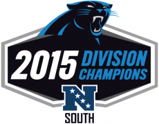 Carolina Panthers 2015 Champion Logo heat sticker