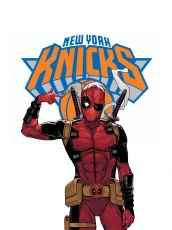 New York Knicks Deadpool Logo custom vinyl decal
