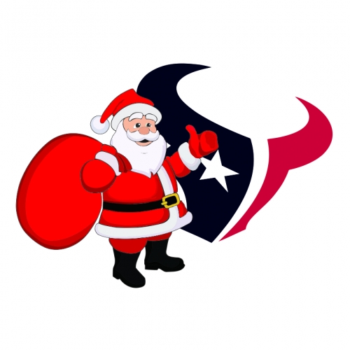 Houston Texans Santa Claus Logo heat sticker