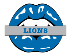 Detroit Lions Lips Logo custom vinyl decal