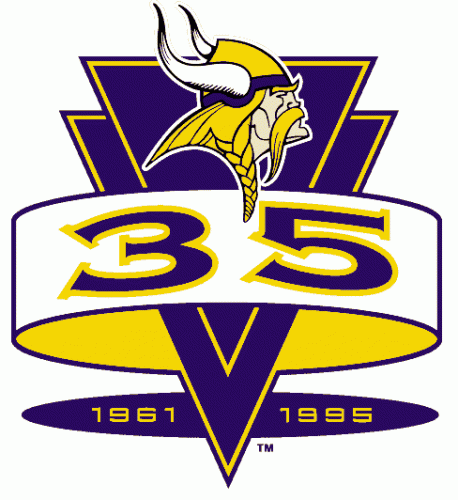 Minnesota Vikings 1995 Anniversary Logo custom vinyl decal