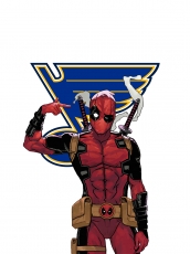 St. Louis Blues Deadpool Logo heat sticker
