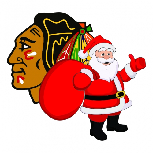 Chicago Blackhawks Santa Claus Logo custom vinyl decal